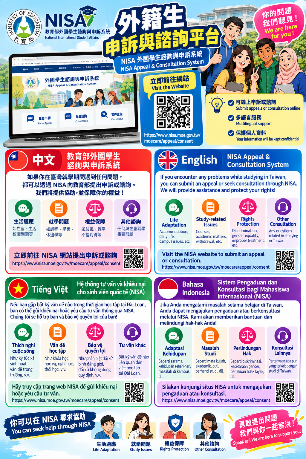 NISA外籍生申訴與諮詢平台